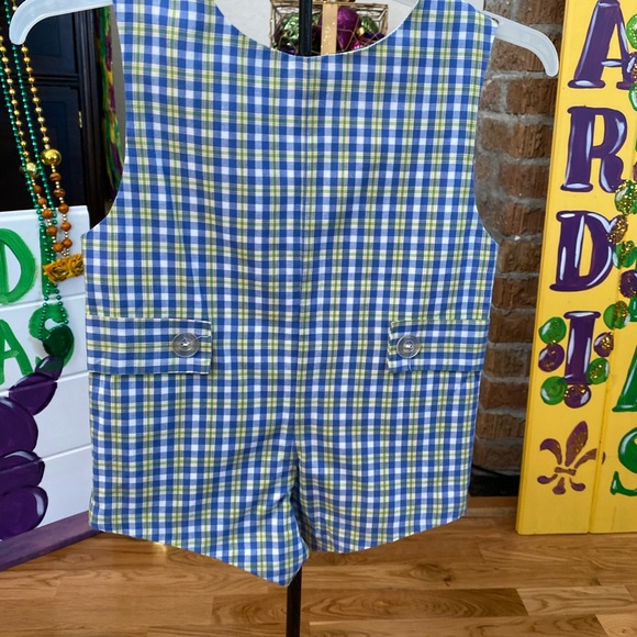 Banbury Cross Infant Boys plaid Shortall size 9M - Picture 4 of 7